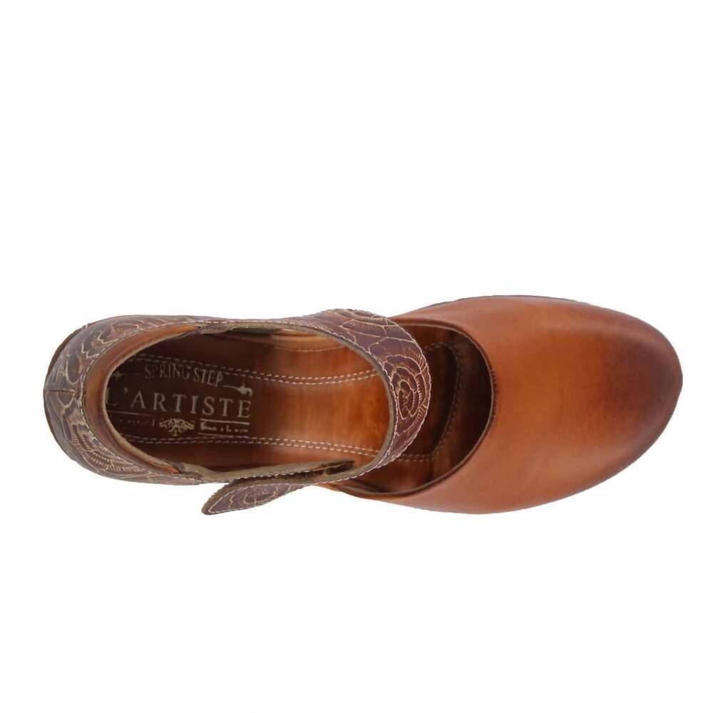 NEW L'ARTISTE women's gloss-pansy shoes in camel - Picture 3 of 4